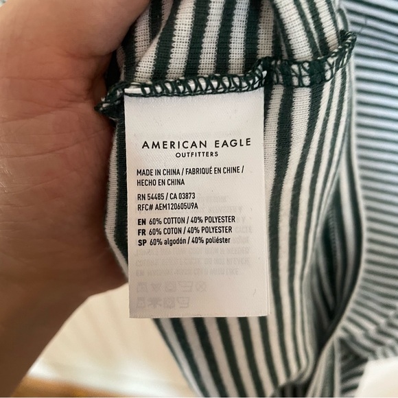 Lot of Two American Eagle Cropped Striped T-Shirts, XL - Picture 4 of 8